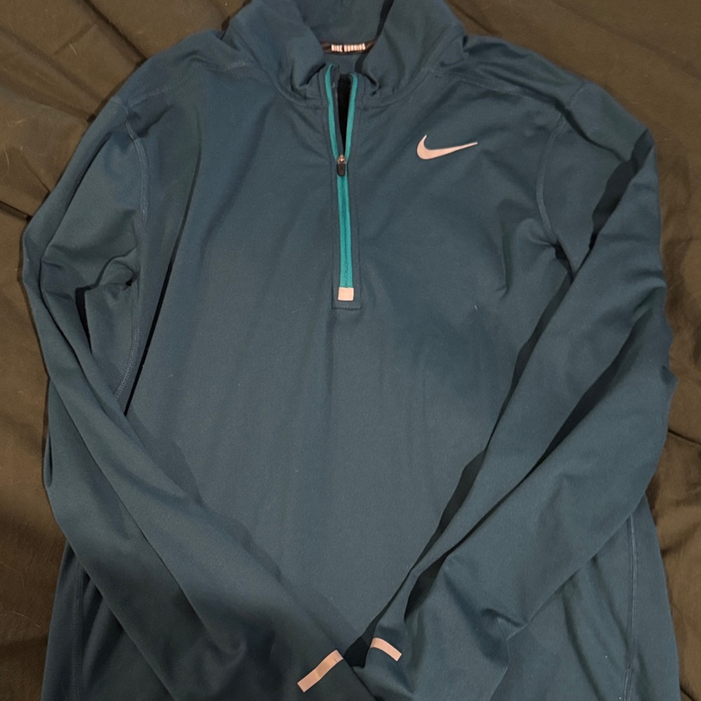 Nike Men’s Teal Quarter-Zip Performance Pullover